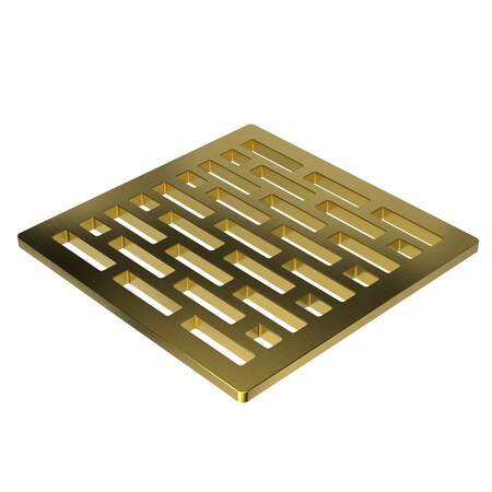 Newport Brass 4" Square Shower Drain in Satin Brass (Pvd) 233-406-04